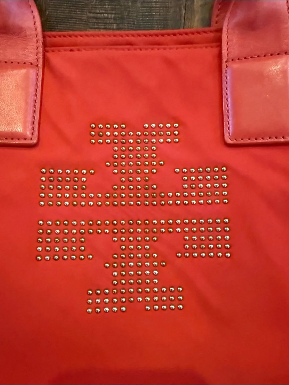 Tory Burch Red/Orange Nylon Tote